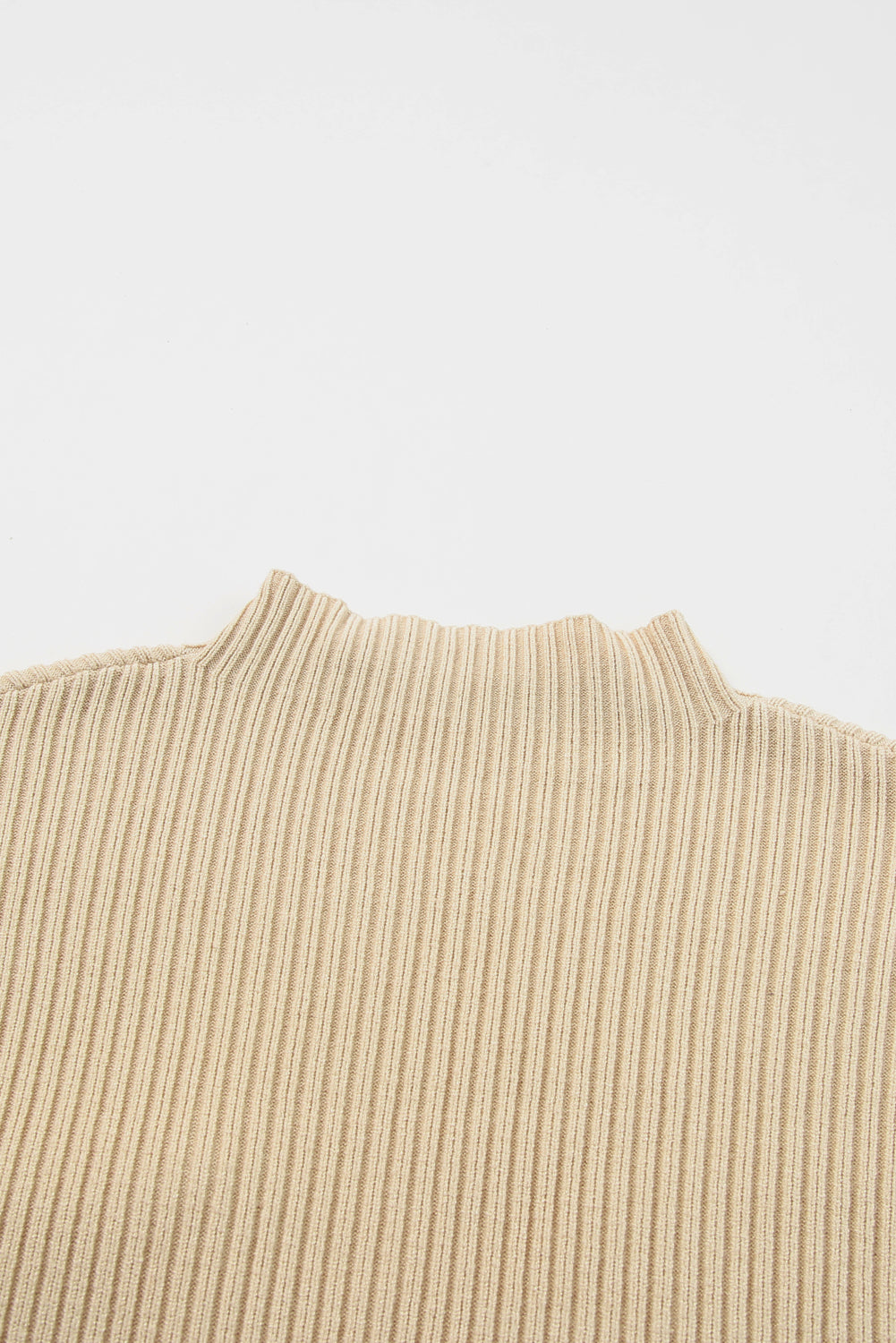 Gold Flame Patch Pocket Ribbed Knit Short Sleeve Sweater