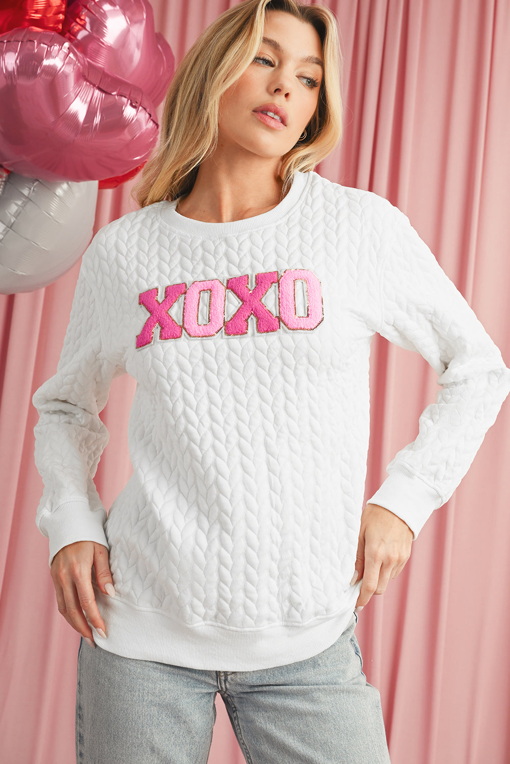 Merry and Bright Quilted Sweatshirt